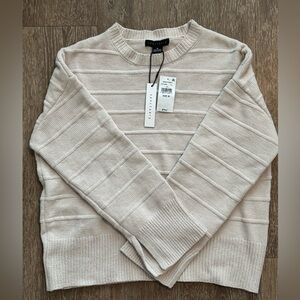 Sanctuary Textured Cream Crew Neck Sweater NWT